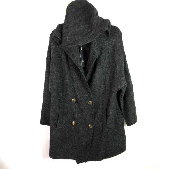 Zara Double Breasted Over Size Hooded Cardigan - Picture 3 of 8